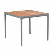 HOUE välilaud Four 90x90 cm (bambus/hall) HOUE välilaud Four 90x90 cm (bambus/hall)