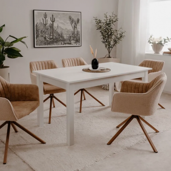 Söögilaud Coburg 140-180 cm (valge)