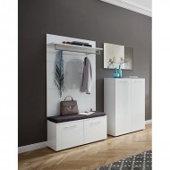 Garderoobipaneel Scalea  (valge klaas)