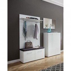 Garderoobipaneel Scalea  (valge klaas)