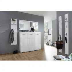 Jalanõudekapp Adana (valge kõrgläige)