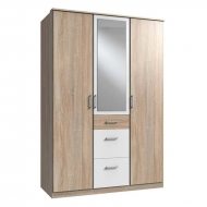 Riidekapp Click 629 (valge/tamm)