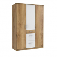 Riidekapp Click 625 (valge/tammeplank)