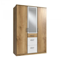 Riidekapp Click 629 (valge/tammeplank)