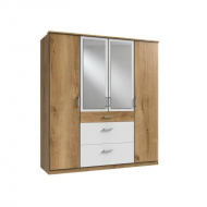 Riidekapp Click 630 (valge/tammeplank)