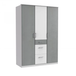 Riidekapp Click 625 (hall/valge)