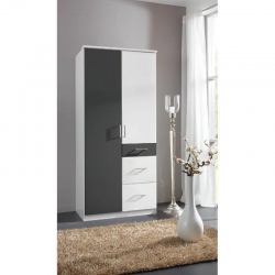 Riidekapp Click 624 (antratsiit/valge)