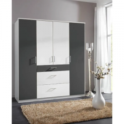 Riidekapp Click 626 (antratsiit/valge)