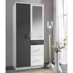 Riidekapp Click 628 (antratsiit/valge)