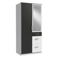 Riidekapp Click 628 (antratsiit/valge)