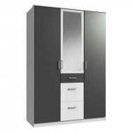 Riidekapp Click 629 (antratsiit/valge)