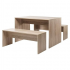 Söögilaua ja pinkide komplekt Berlin (sonoma tamm)