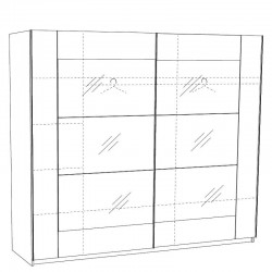 Riidekapp Alice 250cm (hall tamm)