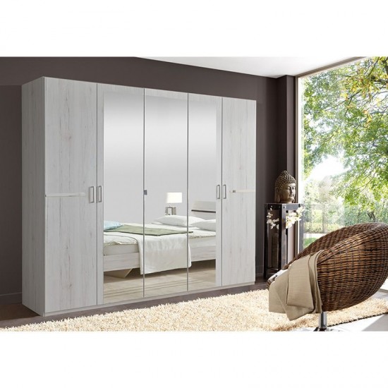 Riidekapp Anna 225 cm (valge tamm/kroom) Riidekapp Anna 225 cm (valge tamm/kroom)