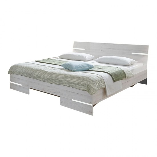 Voodi Anna 180x200 cm (valge tamm/kroom) Voodi Anna 180x200 cm (valge tamm/kroom)