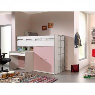 Narivoodi Bonny (valge/roosa)