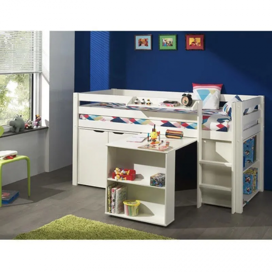 Vipack Laud poolkõrgele voodile Pino (valge)