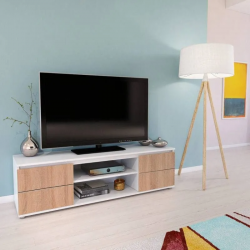 Tv-alus Como 140 cm (tamm/valge)