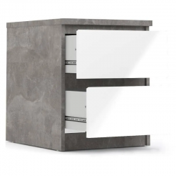 Öökapp Naia (valge kõrgläige/betoon)