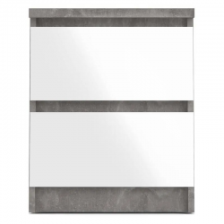 Öökapp Naia (valge kõrgläige/betoon)