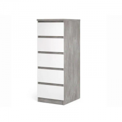 Kummut Naia (valge kõrgläige/betoon)