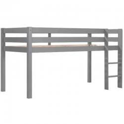 Vipack Poolkõrge voodi Pino 90x200 cm (hall)