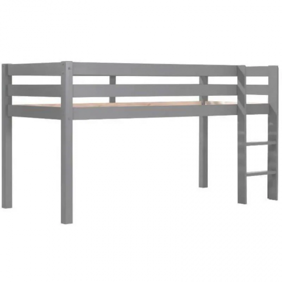 Vipack Poolkõrge voodi Pino 90x200 cm (hall)