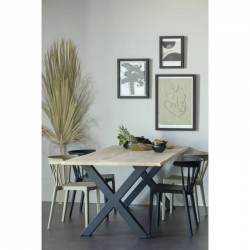 WOOOD Söögilaud Tablo 90x180 cm (tamm/must)