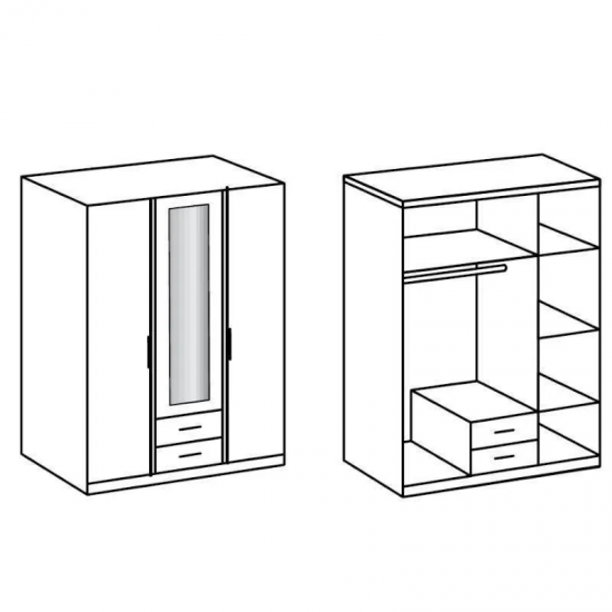 Riidekapp Duo2 (grafiit/digiteras)