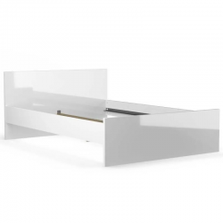 Voodi Naia 160x200 cm (valge kõrgläige)