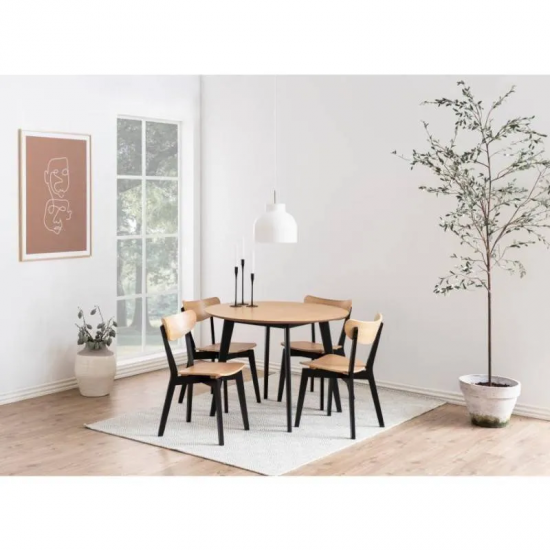 Söögilaud Rogby D105 (matt must/tamm)