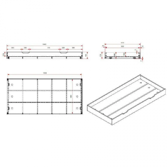 Vipack Voodialune sahtel Fritz 90x200 cm (valge)