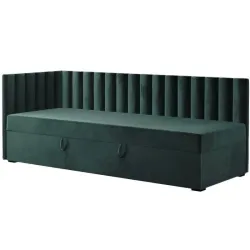 Pesukastiga voodi Klaus vasak 90x200 cm (tumeroheline)