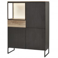 Puhvetkapp Portofino (must/vana tamm)