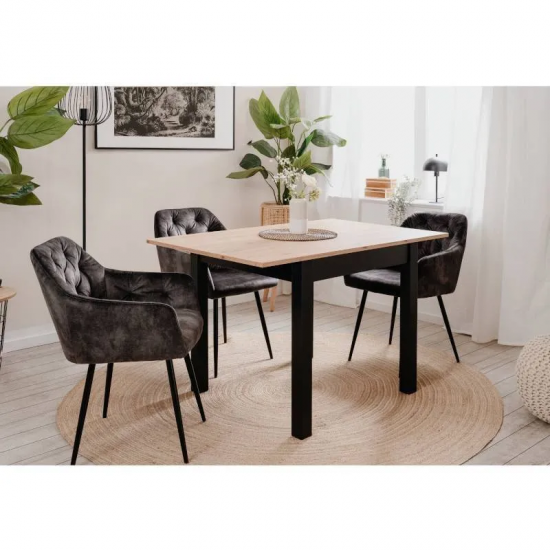 Pikendatav söögilaud Coburg 120-160 cm (artisan tamm/must)