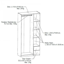 Riidekapp Ghost (valge)