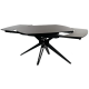 Keerlev/pikendatav söögilaud Rotonda 130x100 cm (must/antratsiit)