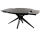 Keerlev/pikendatav söögilaud Rotonda 130x100 cm (must/antratsiit)
