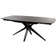 Keerlev/pikendatav söögilaud Rotonda 130x100 cm (must/antratsiit)
