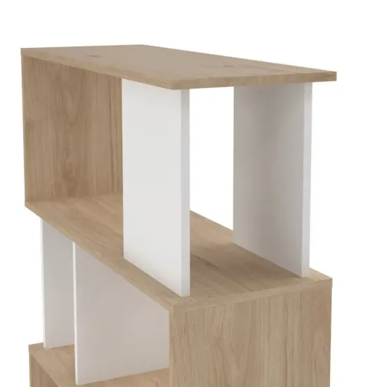 Raamaturiiul Maze (hickory/valge)