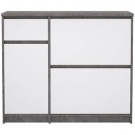 Jalatsikapp Naia (valge kõrgläige/betoon) Jalatsikapp Naia (valge kõrgläige/betoon)