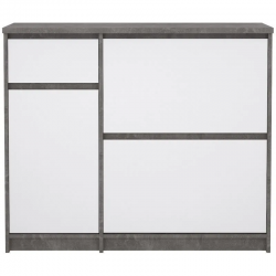 Jalatsikapp Naia (valge kõrgläige/betoon) Jalatsikapp Naia (valge kõrgläige/betoon)