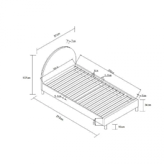 Vipack Voodi Moon 90x200 cm buklee (hall)