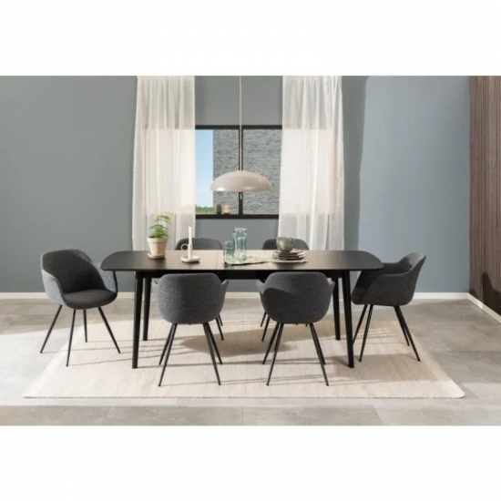 Pikendatav söögilaud Monte 180/219x90 cm (must)