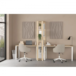 Raamaturiiul Sign (hickory tamm/valge)