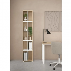 Raamaturiiul Sign (hickory tamm/valge)