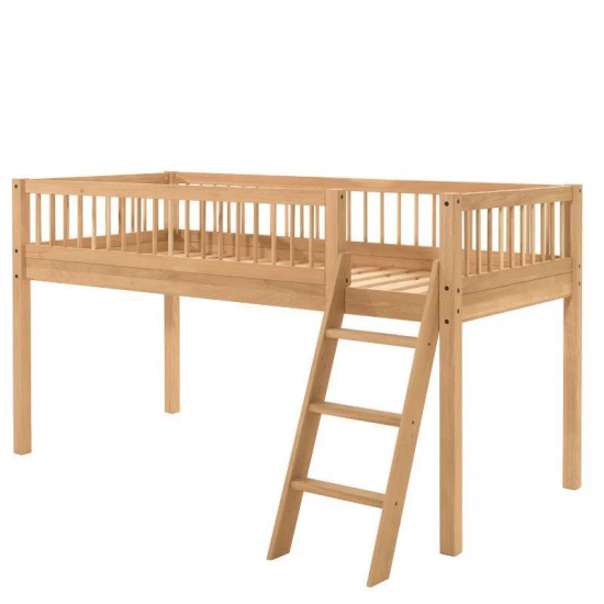 Vipack Poolkõrge voodi Forrest 90x200 cm (õlitatud tamm)