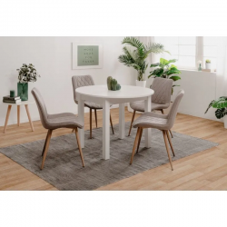 Pikendatav söögilaud Coburg 100-140 cm (valge)