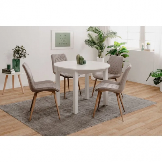 Pikendatav söögilaud Coburg 100-140 cm (valge)