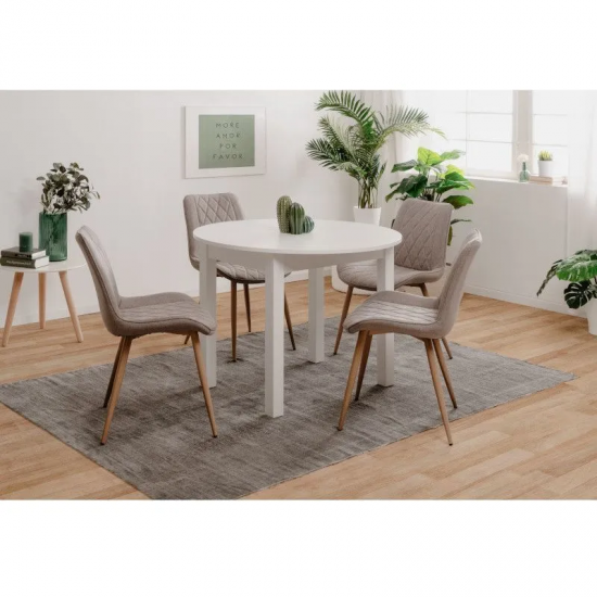 Pikendatav söögilaud Coburg 100-140 cm (valge)